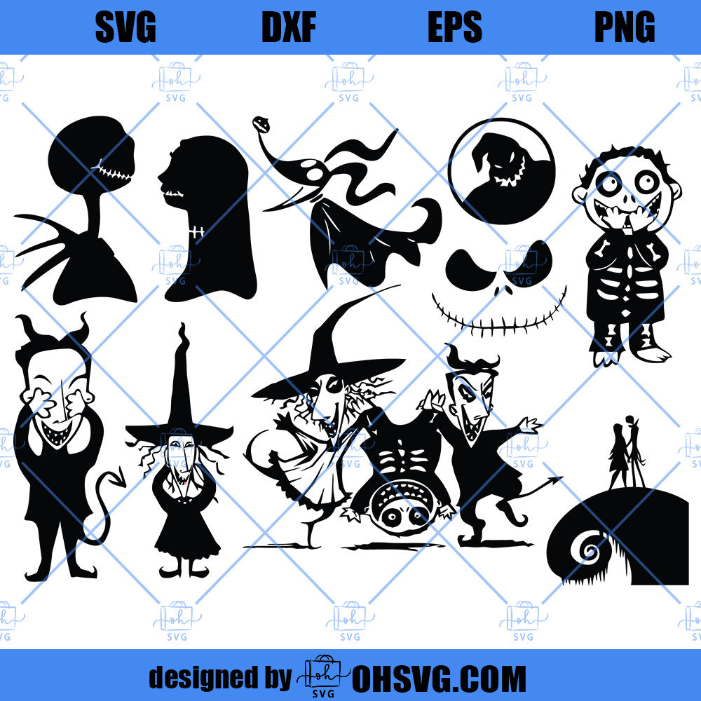 Nightmare Before Christmas SVG Bundle, Nightmare SVG, Halloween Nightmare SVG