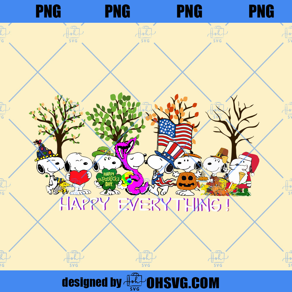 Happy Everything Snoopy PNG, Snoopy PNG, Holiday PNG