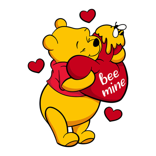 Love Winnie The Pooh SVG, Pooh Valentines SVG, POOH BEAR SVG