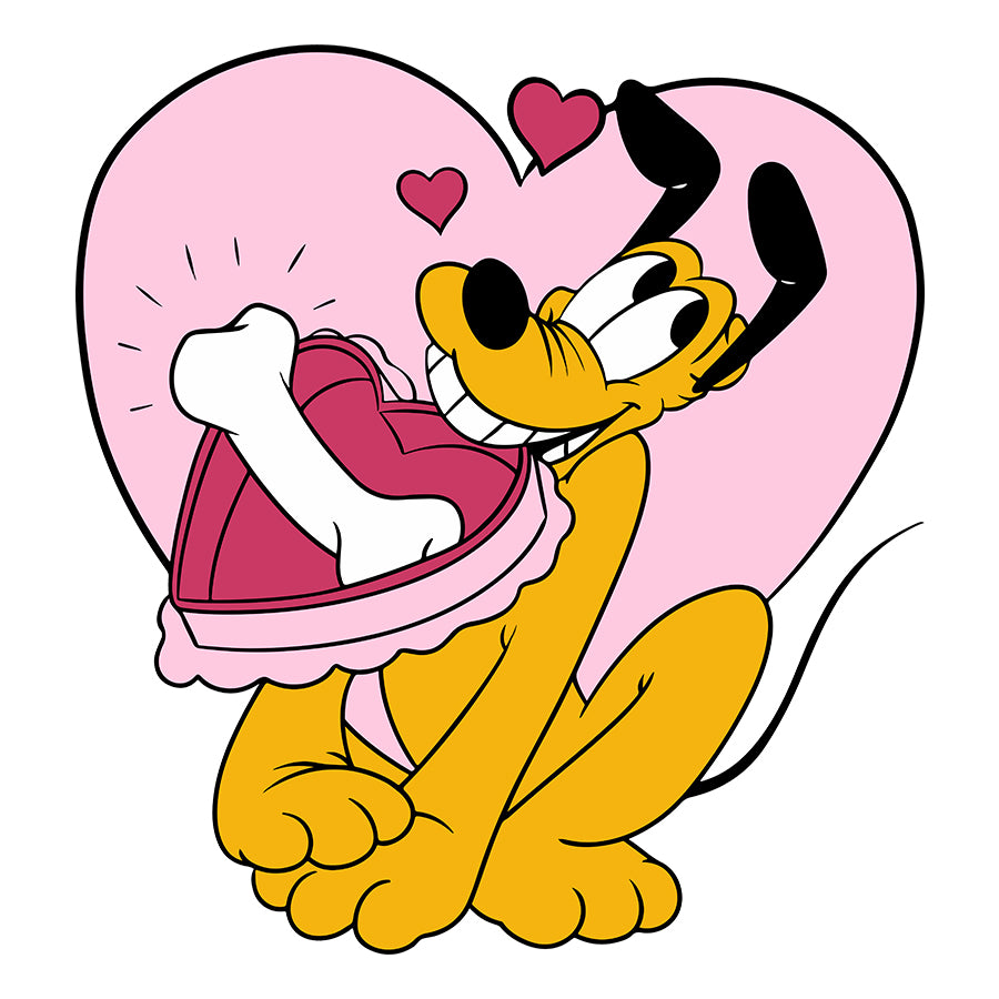 Disney Valentine's Day SVG, Pluto Valentine's SVG, Pluto Disney SVG