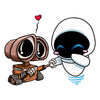 Wall-E And Eve Love SVG, Wall-E Valentine&#39;s Day SVG, Wall-E SVG