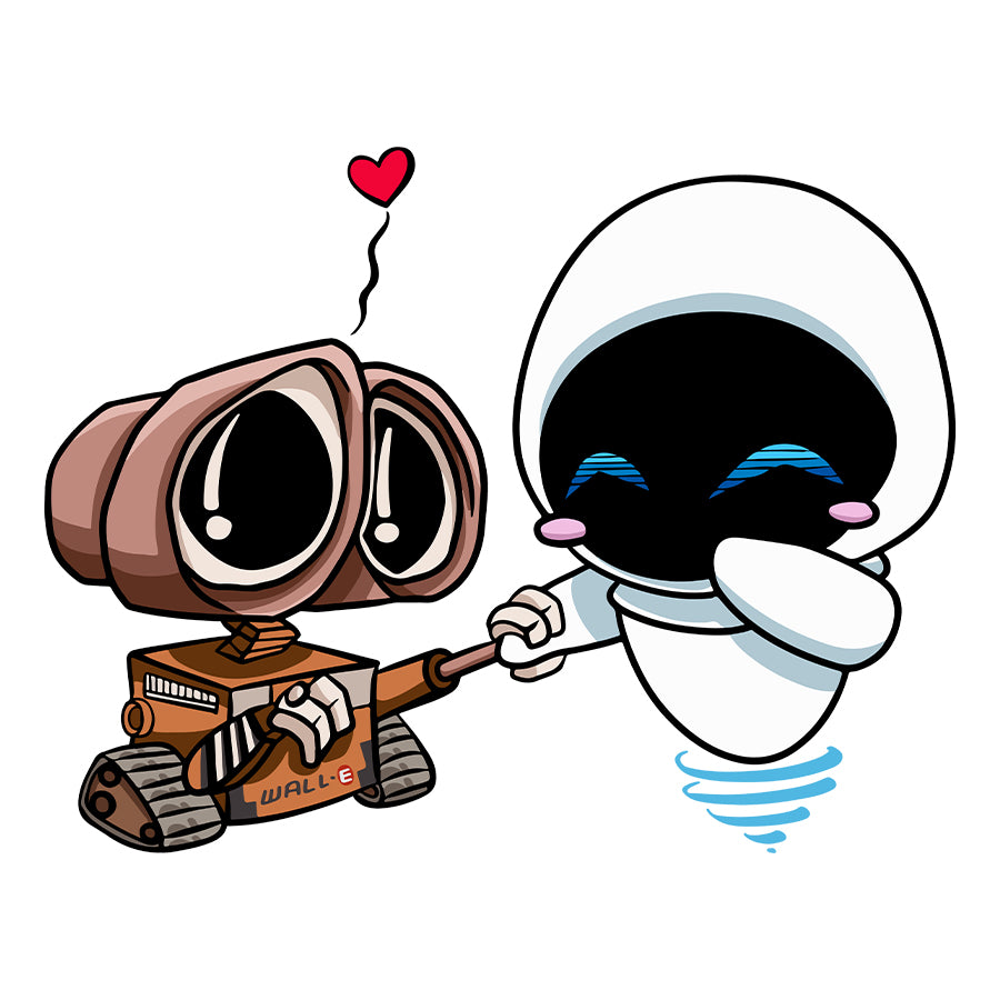 Wall-E And Eve Love SVG, Wall-E Valentine's Day SVG, Wall-E SVG