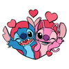 Stitch and Angel Love SVG, Stitch And Girlfriend SVG, Stitch Valentine&#39;s SVG