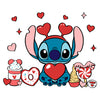 Stitch Love SVG, Stitch And Hearts SVG, Stitch Valentine&#39;s SVG