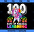 100 Days of Magical Learning Flossing Unicorn Gift for Girls PNG, Magic Unicorn PNG, Unicorn PNG