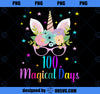 100 Magical Days 100th Day of School Girl Unicorn Costume PNG, Magic Unicorn PNG, Unicorn PNG