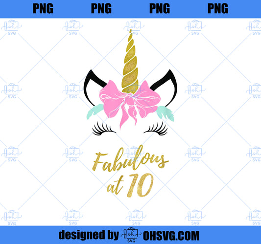 10th Birthday Unicorn Gifts Shirts for Girls, Unicorn Outfit PNG, Magic Unicorn PNG, Unicorn PNG