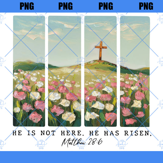 He is Risen PNG Wildflower Png Spring Easter Sublimation Designs Brushstroke PNG Aesthetic Boho DTF Transfers Easter Christian Jesus