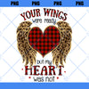 Your Wings Were Ready But My Heart Was Not Png Sublimation, Memorial Png, In Loving Memory Png, Heaven Angel Png, Remembrance Png