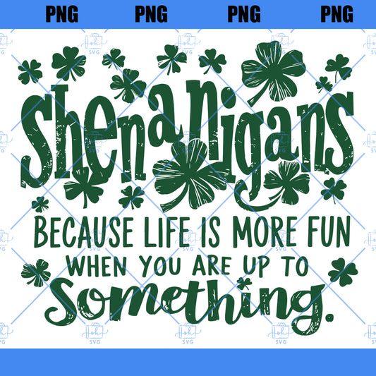 Shenanigans Shamrock St Patricks PNG Funny St Patricks saying Clover Png Retro Shenanigans Png Funny Irish Png Trendy Patty's Day ORIGINAL