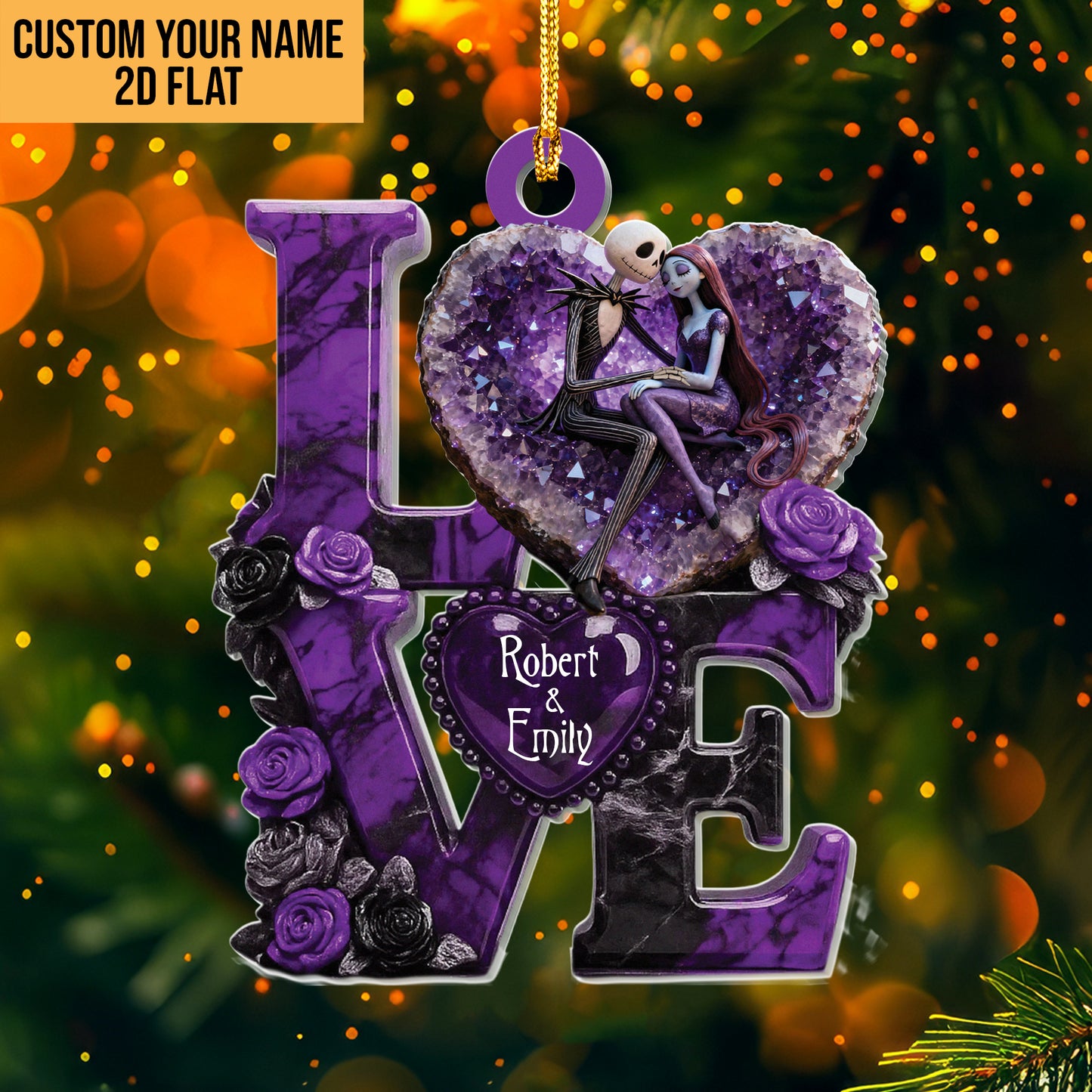 Jack Skellington & Kelly Ornament - Couple Ornament - Personalized Christmas Gifts