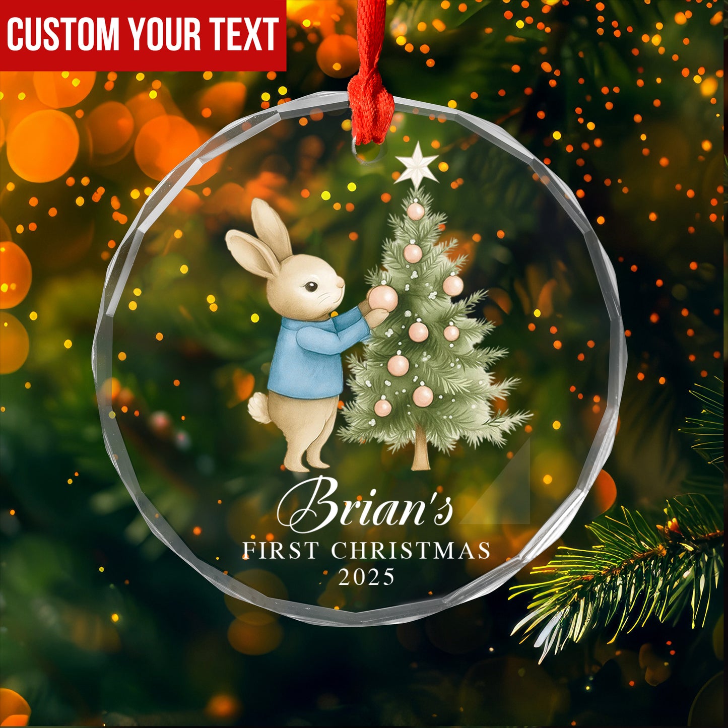 Baby Girl First Christmas Ornament, Personalized Baby Christmas Ornament, Baby's First Christmas, Custom Baby Ornament, Christmas Keepsake
