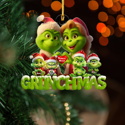 Grinchmas Ornament, Grinch Family Ornament, Christmas Gift