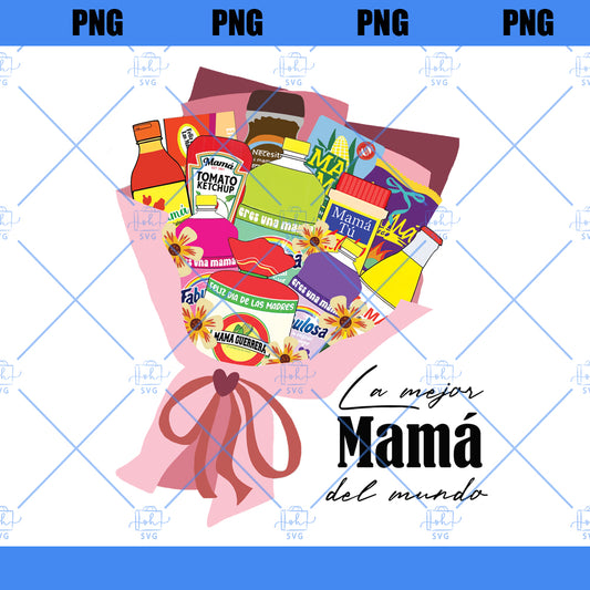 Floral Topper Multipack Mama Png, Happy Mother's Day, Gif For Latina Mom, Funny Mama Sublimation,La Mejor Mama Del Mundo Png,Retro Madre Png