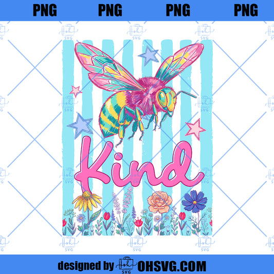 Bee Kind Png, Striped Bee Png, Retro Preppy Bee Png, Positive Teacher Student Png, School Kindness Design