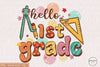 Hello 1st Grade Sublimation PNG, Back To School PNG, School PNG