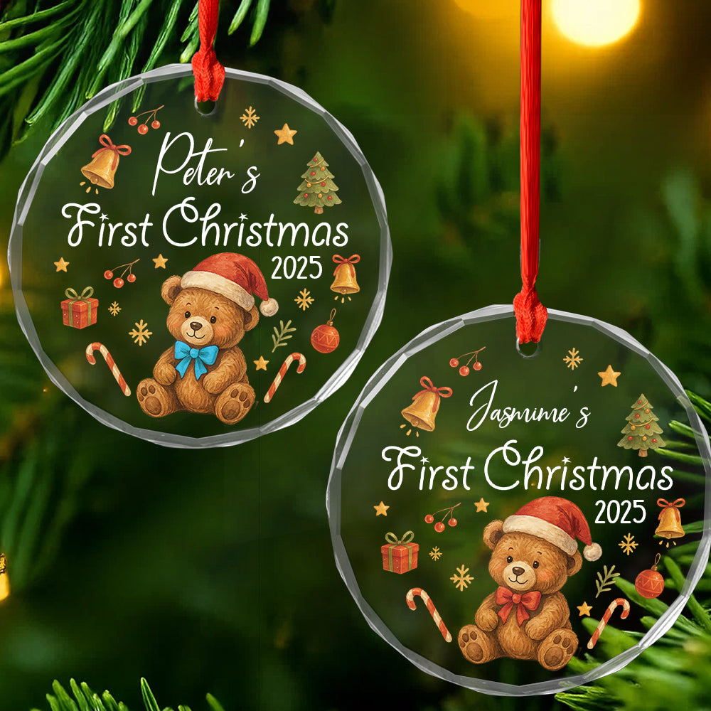 Personalized Baby's First Christmas Ornament 2025,Baby's First Christmas Bauble Gifts,Baby Newborn Gifts,Christmas Keepsake Gift,Xmas Decor