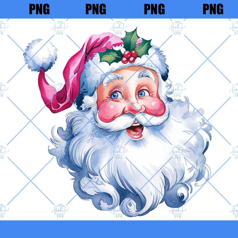 Pink Santa PNG Sublimation Gift Pink Christmas Sparkle Download, Vintage Santa Clipart, Retro Christmas PNG for Shirt, Vintage Christmas PNG