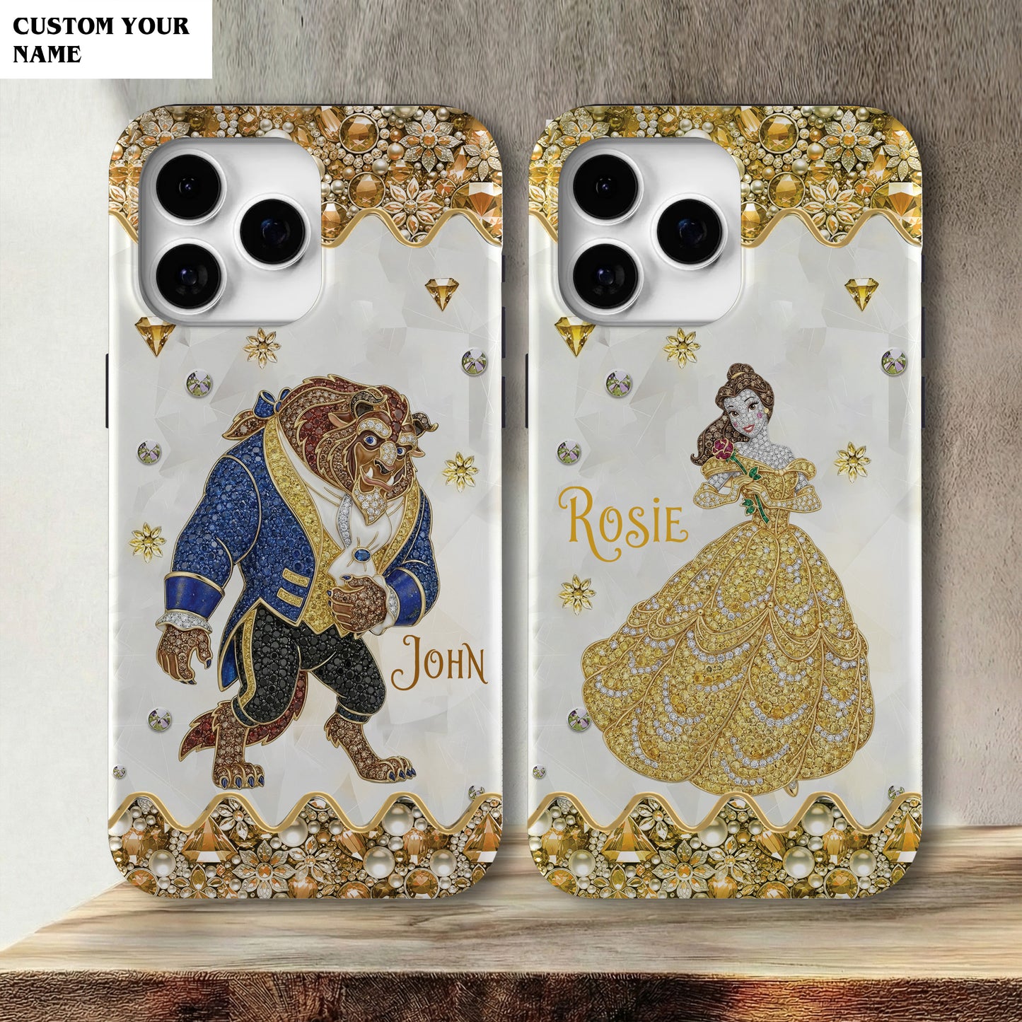 Personalized Beauty and The Beast Phone Case