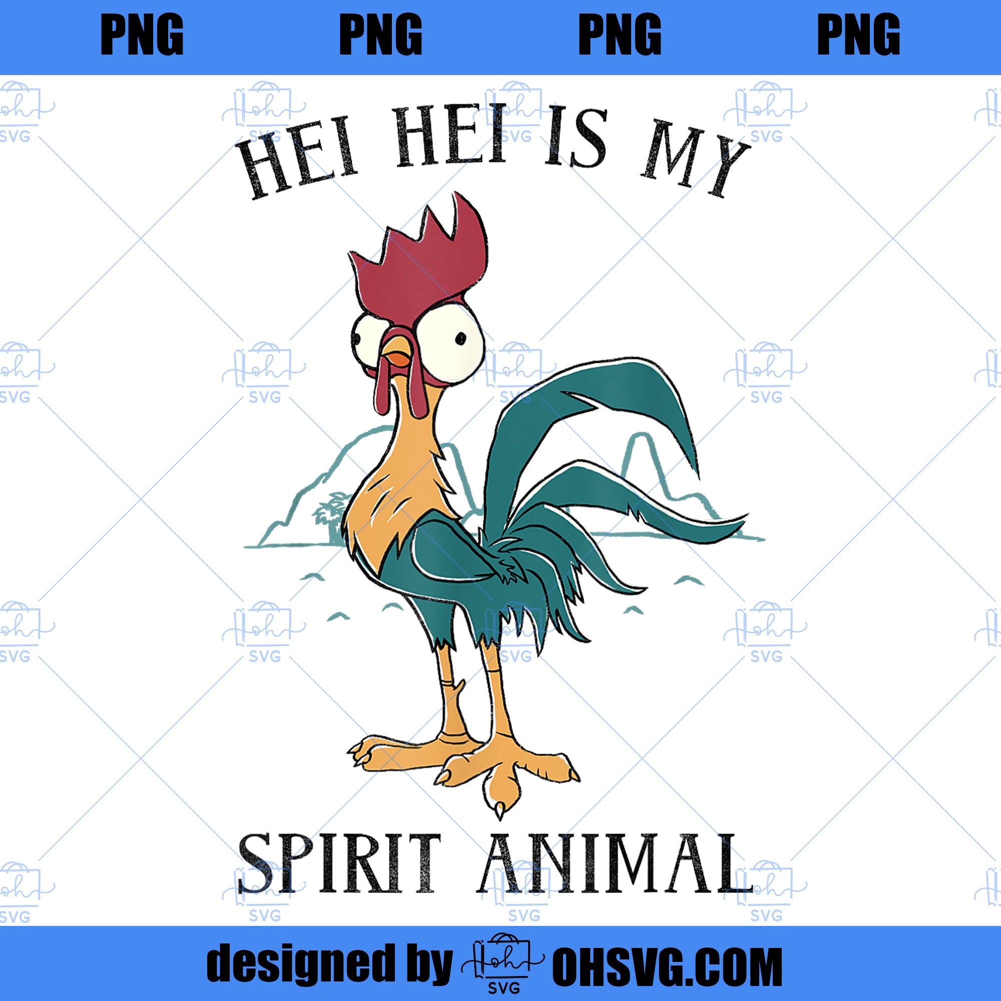 Disney Moana Hei Hei Rooster Pua Flowers Sketch Portrait PNG, Disney PNG, Mickey Friends PNG