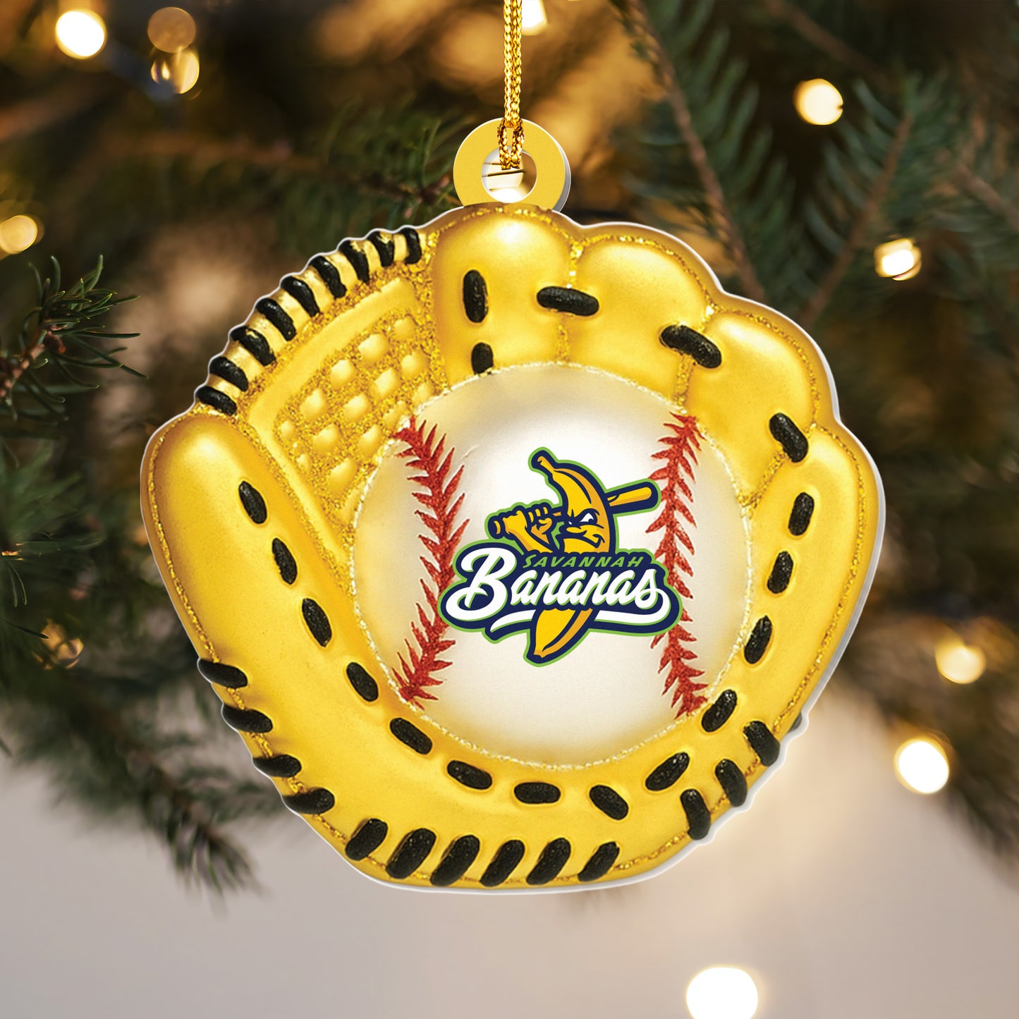 Savannah Bananas Baseball Ornament - Christmas Gifts