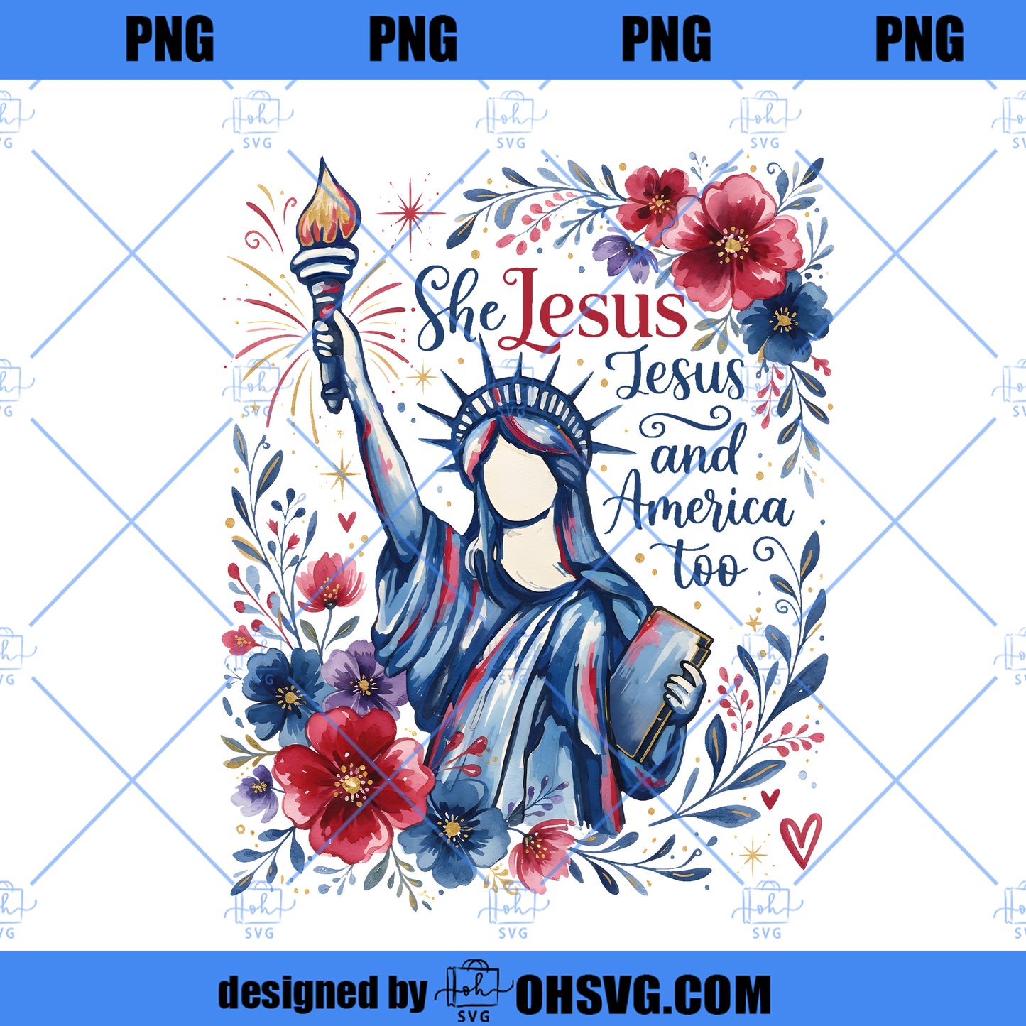 Christian Statue of Liberty png, Faith America 4th of July Design, Patriotic Christian png, USA Faith Shirt, Digital Download