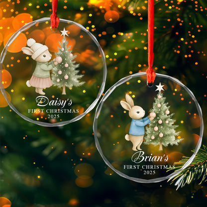 Baby Girl First Christmas Ornament, Personalized Baby Christmas Ornament, Baby's First Christmas, Custom Baby Ornament, Christmas Keepsake