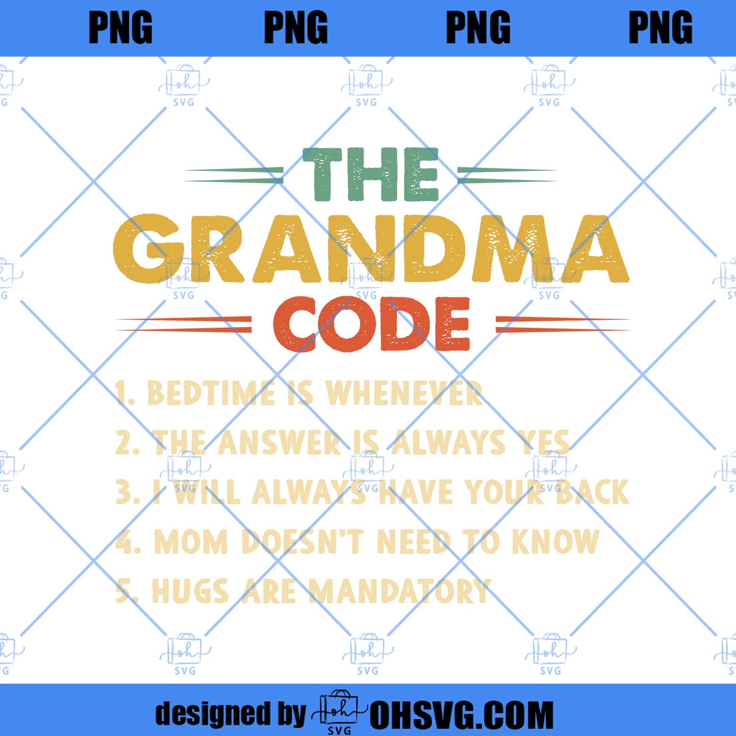 Personalized The Grandma Code" T-Shirt – Personalized Mimi, Gigi, Nana Shirts, Fun Gift for Grandparents, Mother’s Day, Birthday