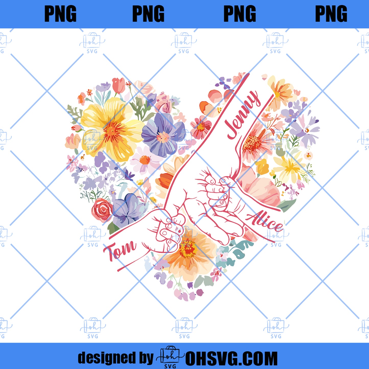 Mama Custom Name PNG, Mother's Day Shirt Design, Mom Sublimation (Digital Download)