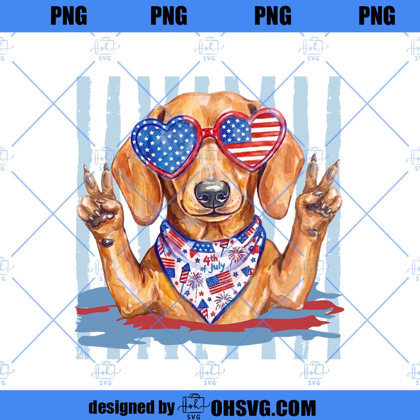 Preppy Dachshund Png, Dog With Heart Sunglasses Png, Girly Summer Animal Design, Cute Wiener Dog Graphic