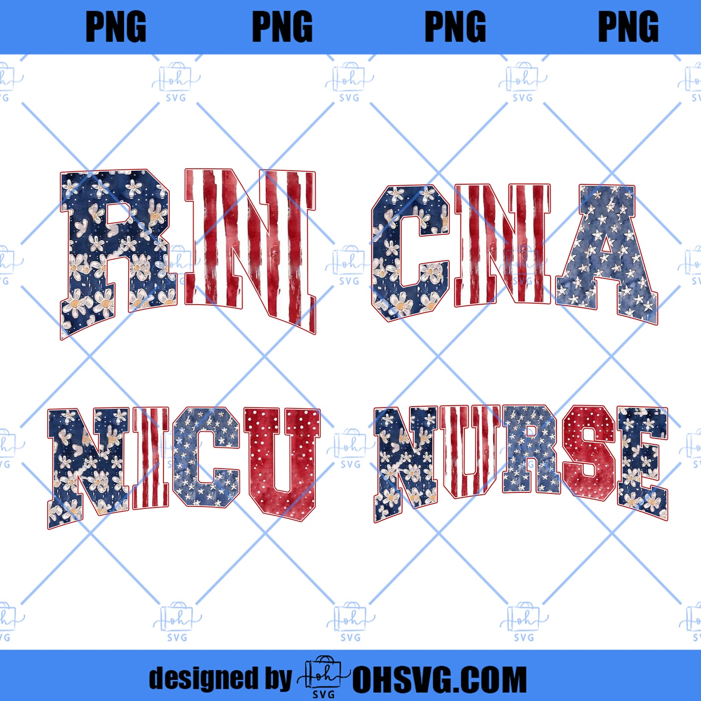 Floral Nurse Bundle png, Nurse Life png, Ditsy Summer Nurse Mom Design, Retro Checkered NICU RN CNA png, Sublimation Download