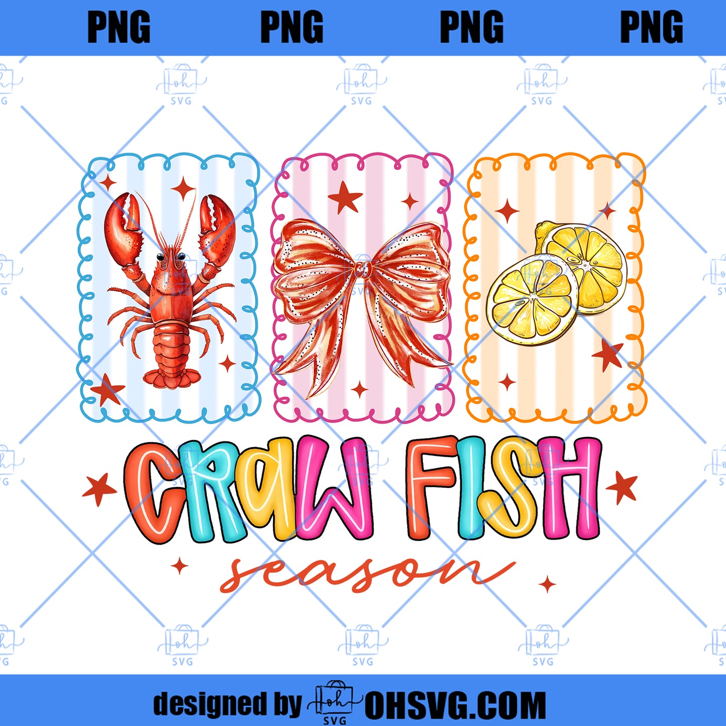 Crawfish Season Png, Preppy Crawfish Png, Coquette Bow Crawfish Png, Cute Seafood Png, Southern Summer Png