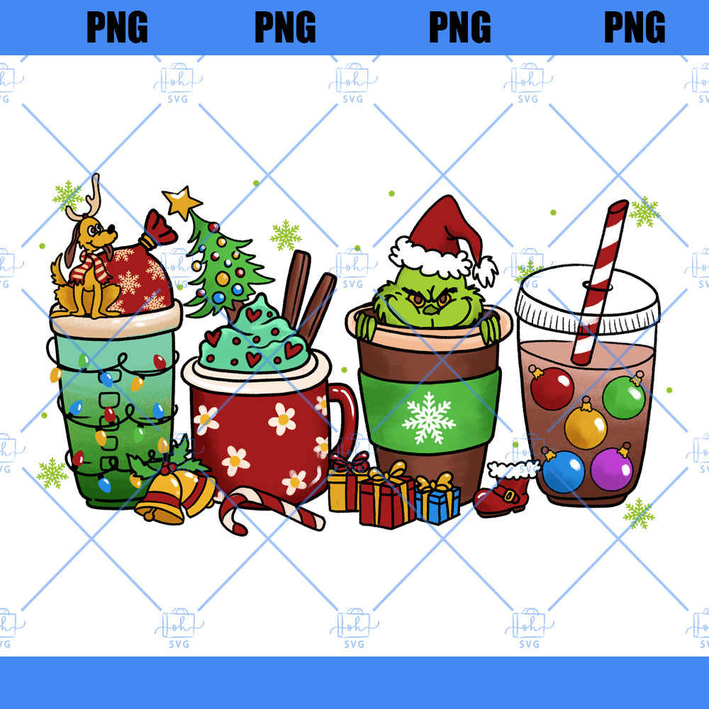 Grinch Christmas Coffee PNG, Grinch Christmas Drink Png, Christmas Grinch Png, Grinchmas Drink Png