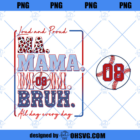 Baseball Mom Bruh Png, Mama Baseball Png, Baseball Mama Shirt Design, Sports Mom Png, Mother’s Day Gift Png, Baseball Season Png
