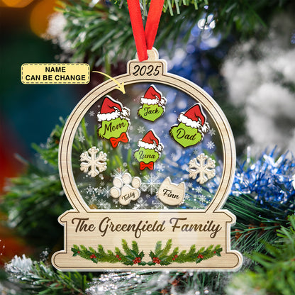 Personalized Family Christmas Ornament Png, Personalized Christmas Ornament, Family Members Ornament, Family Ornament