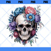 Floral Skull Sublimation Clipart 2 | 300 DPI JPEG | Transparent PNG | 4096 x 4096 Pixels | 13.65 x 13.65 Inches | Digital Download