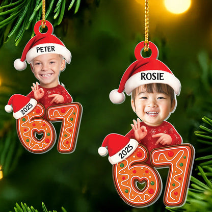Personalized Six Seven Christmas Ornament, Six Seven Meme Ornament