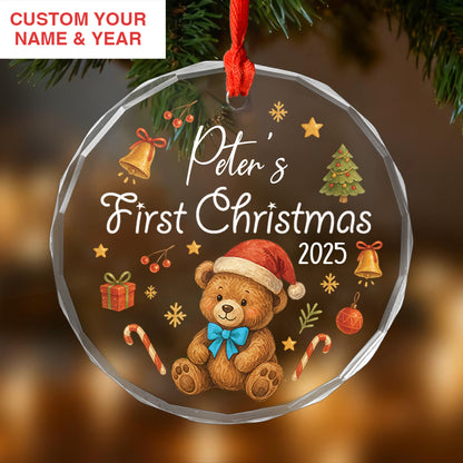Personalized Baby's First Christmas Ornament 2025,Baby's First Christmas Bauble Gifts,Baby Newborn Gifts,Christmas Keepsake Gift,Xmas Decor