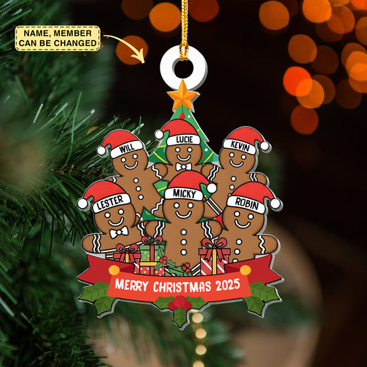 2025 Christmas Ornament With Family Member Name,Personalized Family Ornament,Family of 2 3 4 5 6 Ornament,Christmas Keepsake,Xmas Tree Decor