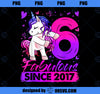 6 Years Old Flossing Unicorn Gifts 6th Birthday Girl Party 4 PNG, Magic Unicorn PNG, Unicorn PNG