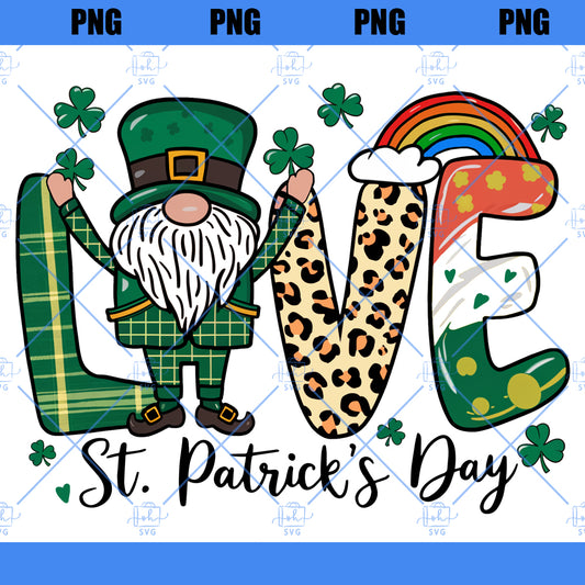 Love Gnome St. Patrick's Day Sweatshirt, Gnome Love Sweater, St. Patrick's Day Love Hoodie, Lucky Day Sweatshirt, Shamrock Love Sweater