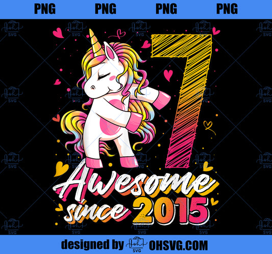 7 Years Old Gifts Unicorn Flossing 7th Birthday Girl Unicorn 1 PNG, Magic Unicorn PNG, Unicorn PNG
