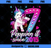 7 Years Old Unicorn Pop It Unicorn Popping Since 2015 Gifts PNG, Magic Unicorn PNG, Unicorn PNG