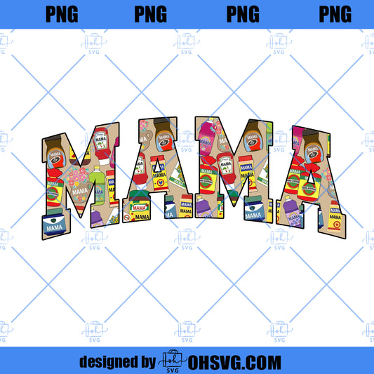 Mama Topper PNG, Madre Png, Retro Mama Png, Happy Mother’s Day Png, Cake Topper Design, Mom Gift Png