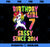 7th Birthday Girl Dabbing Unicorn 7 Years Old Party Gift PNG, Magic Unicorn PNG, Unicorn PNG