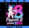 8 Years Old Unicorn Pop It Unicorn Popping Since 2014 Gifts PNG, Magic Unicorn PNG, Unicorn PNG