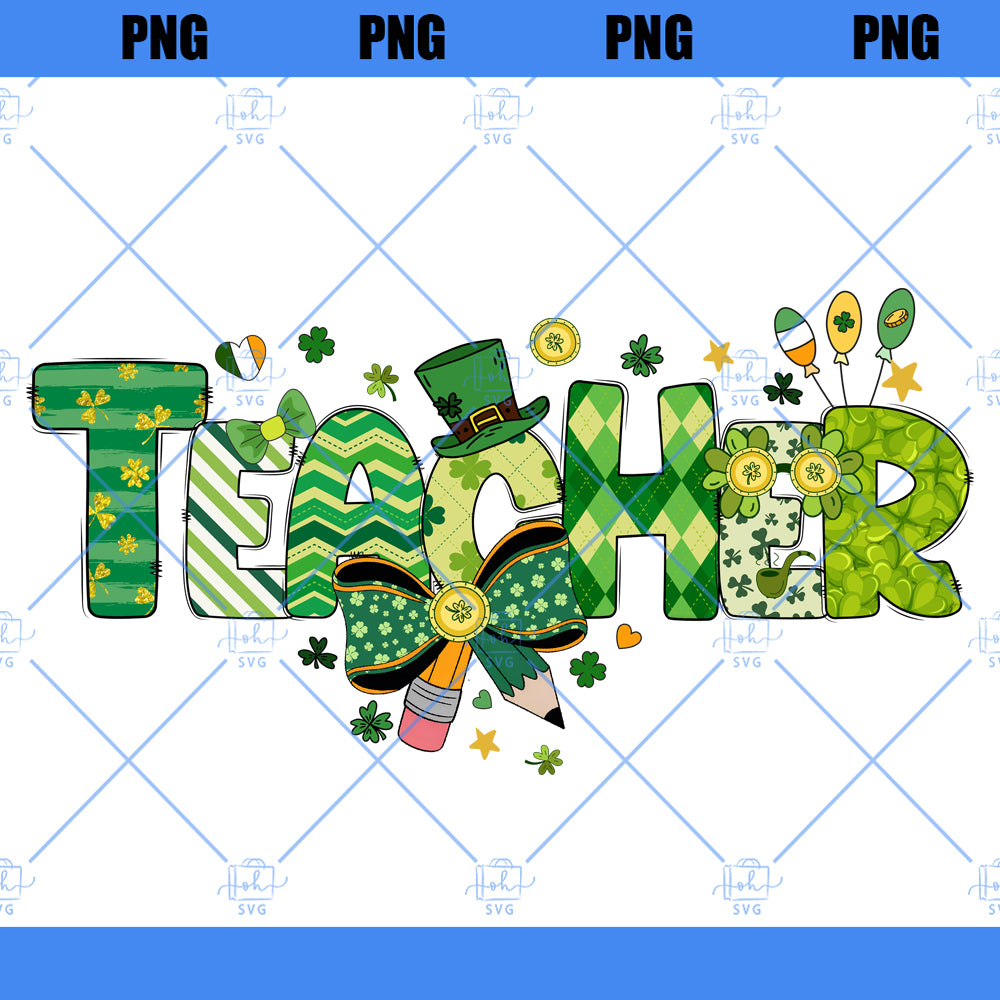 Personalized St. Patricks Day Teacher Png, Teacher St Patrick Png, Lucky Teacher Png, St Patrick Teacher png, Custom Teacher St Patricks day