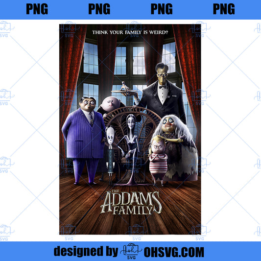 Addams Family Group Shot Portrait Movie Poster PNG, Movies PNG, Addams Family PNG