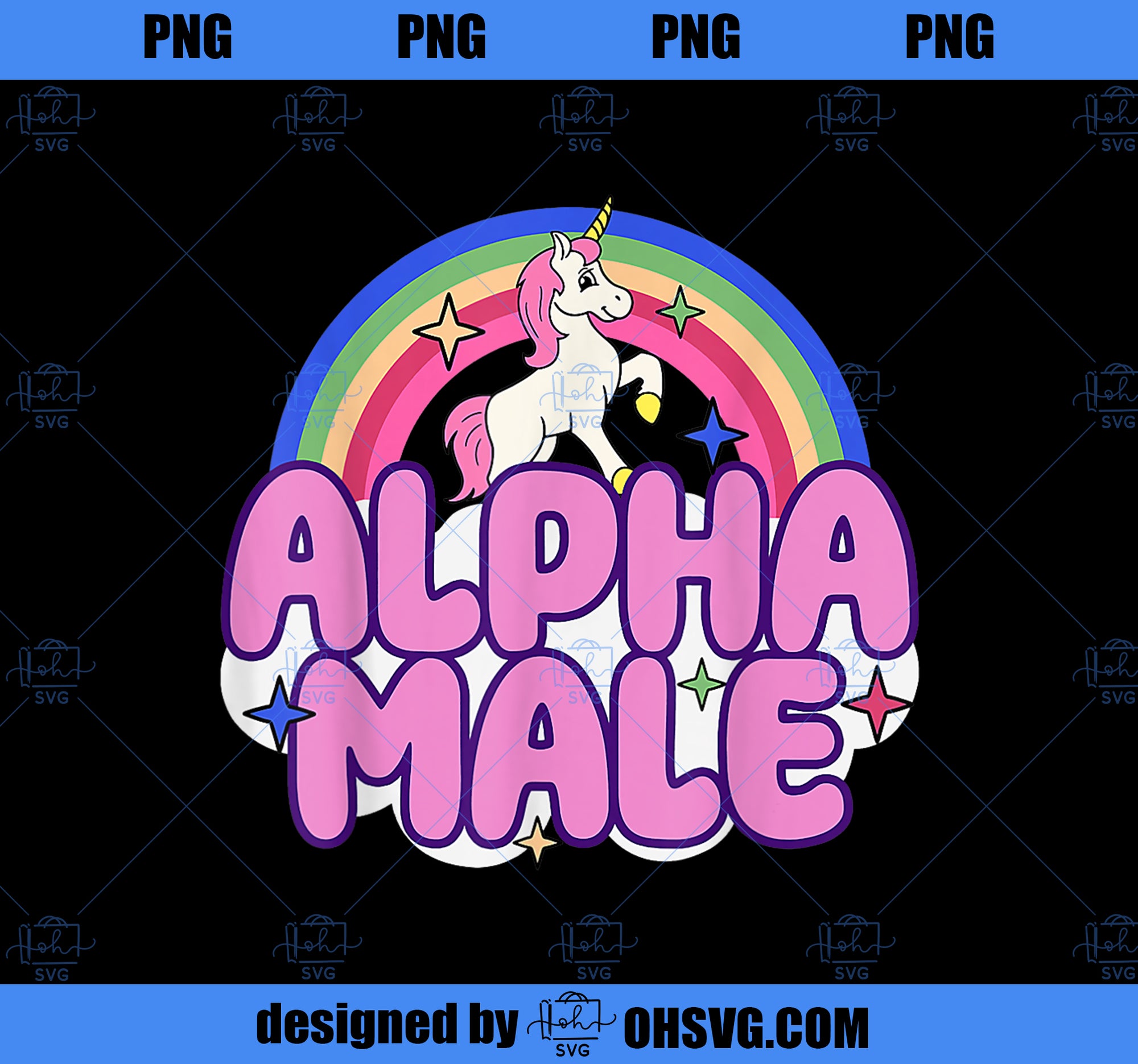 Alpha Male Unicorn Funny Sarcastic Ironic Weird Y2K Humor PNG, Magic Unicorn PNG, Unicorn PNG