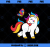 Autism Awareness Gift Unicorn Butterfly Autism Puzzle PNG, Magic Unicorn PNG, Unicorn PNG